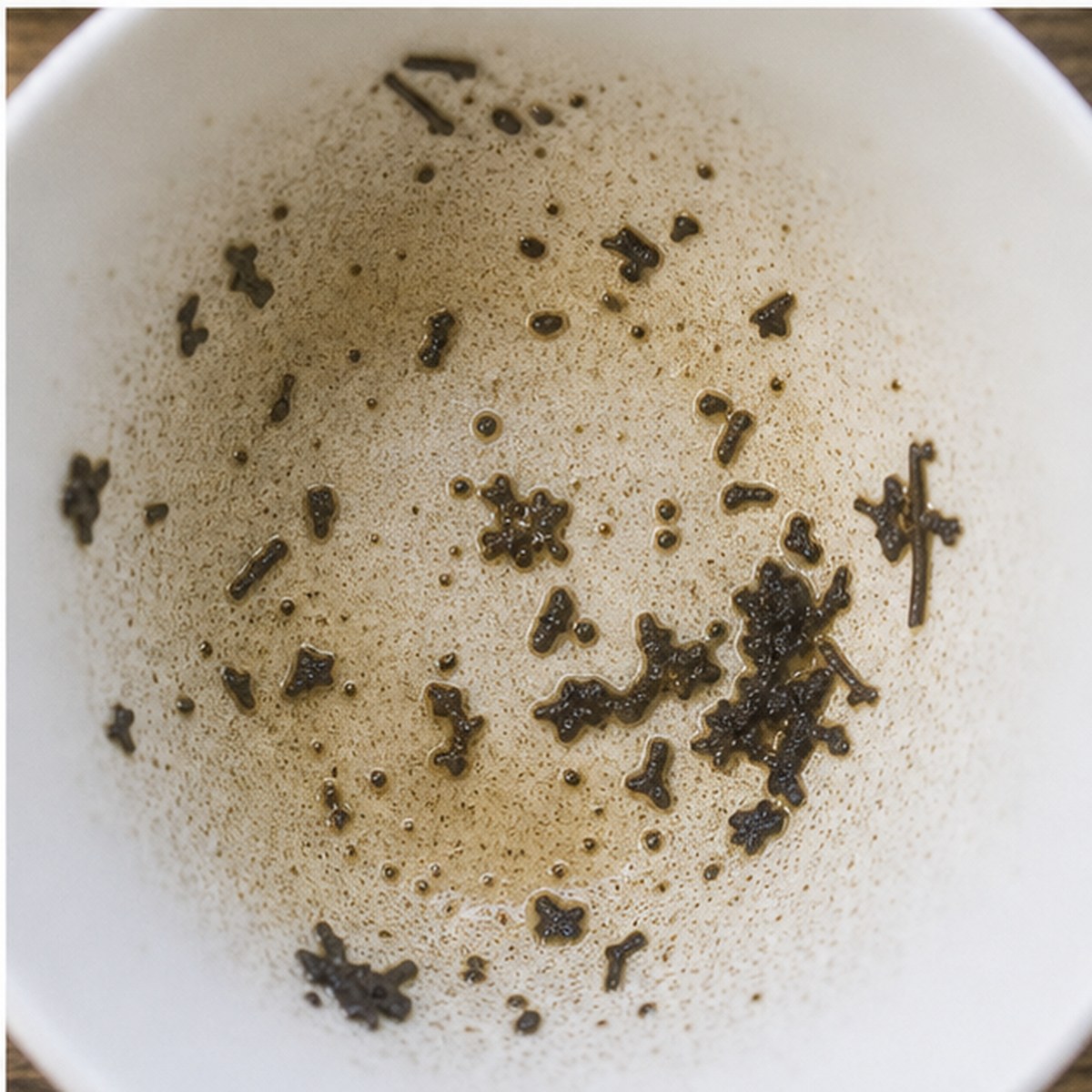 Mask tea leaves cup variation three