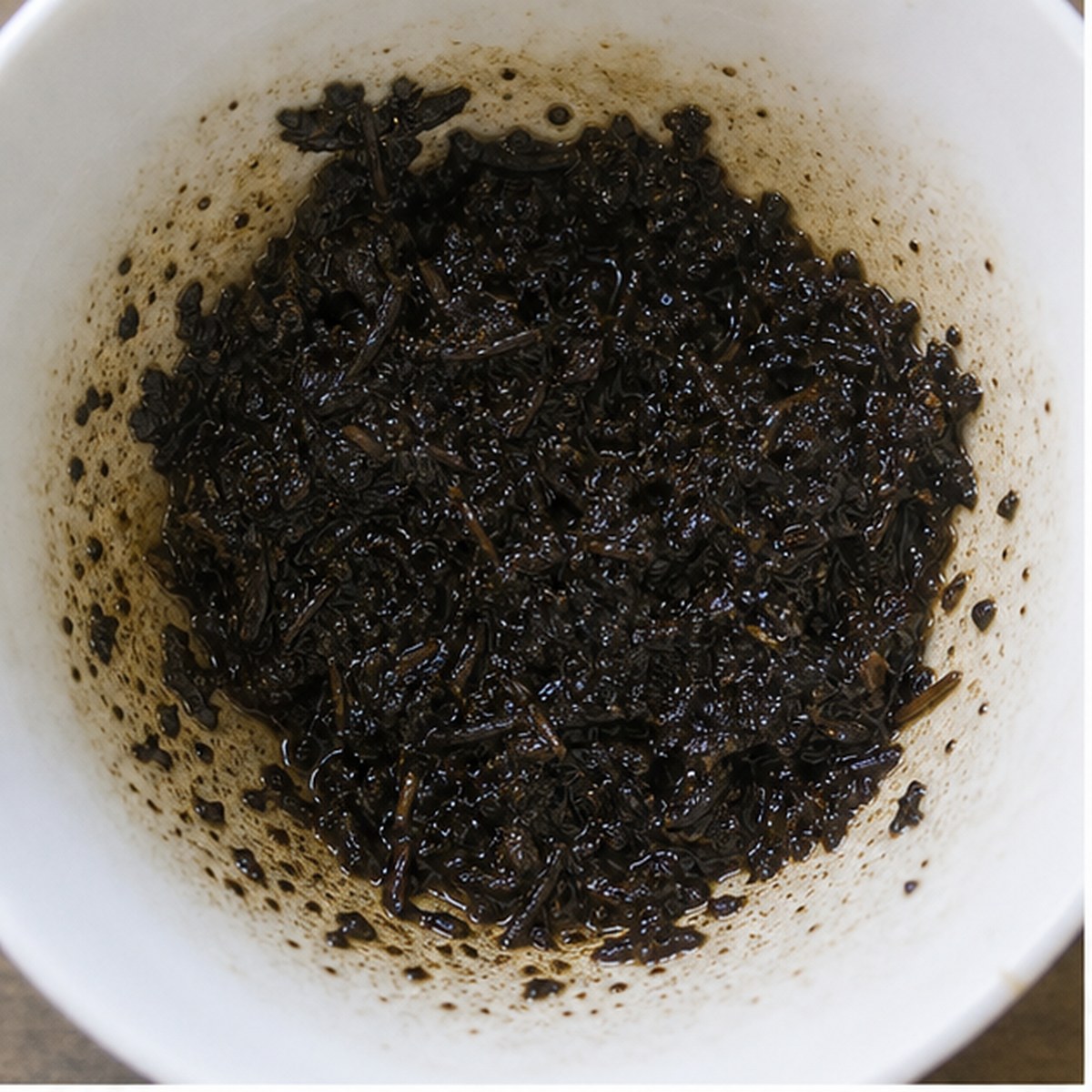 Mass Of Leaves tea leaf reading cup example
