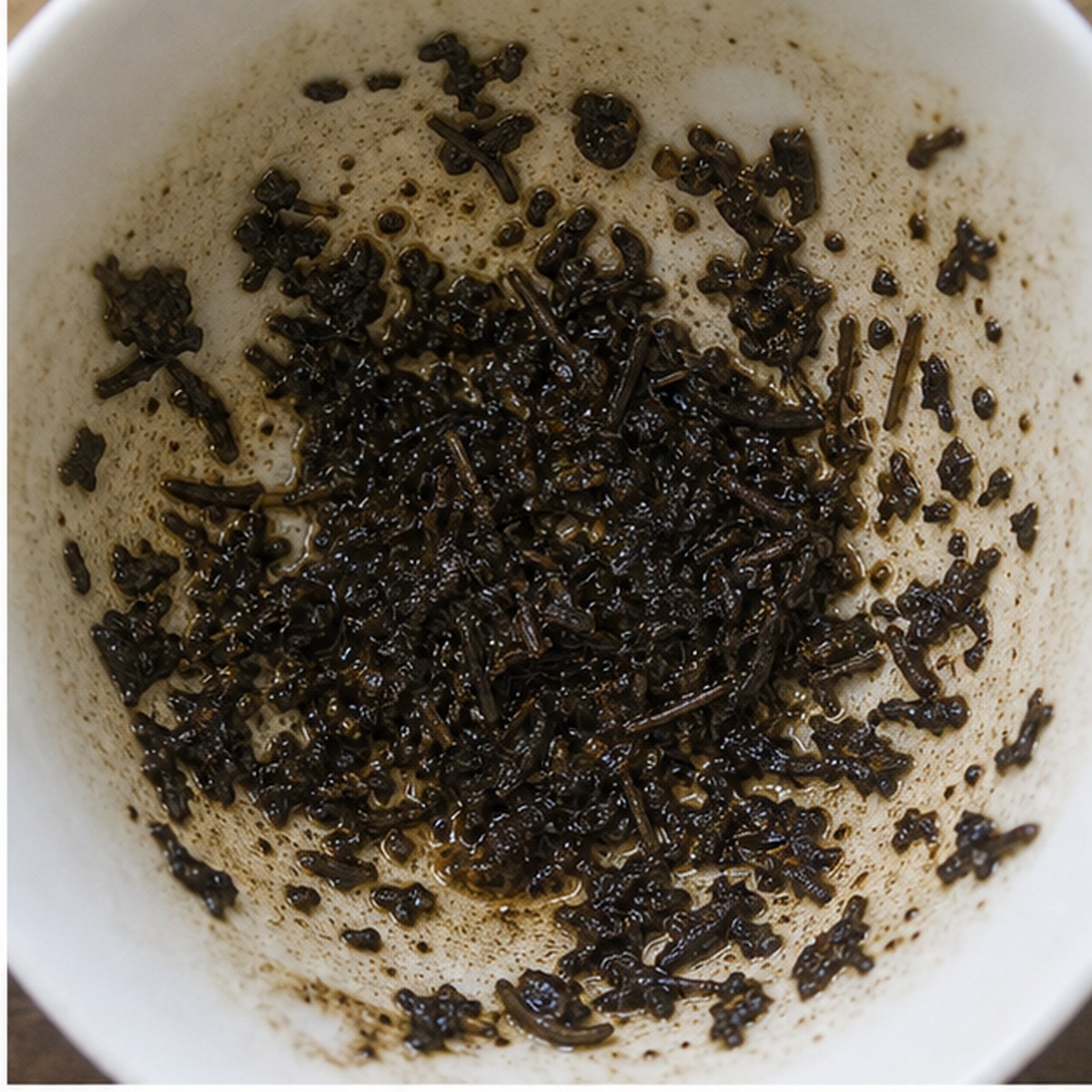Mass Of Leaves tea leaves cup variation one