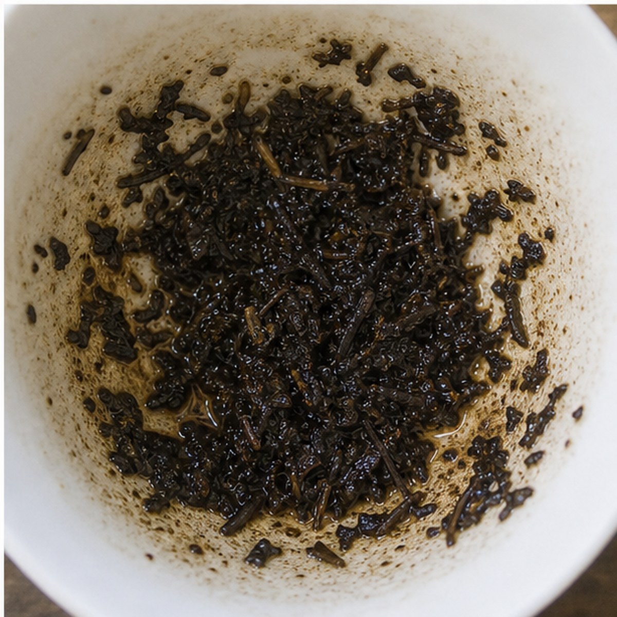 Mass Of Leaves tea leaves cup variation three
