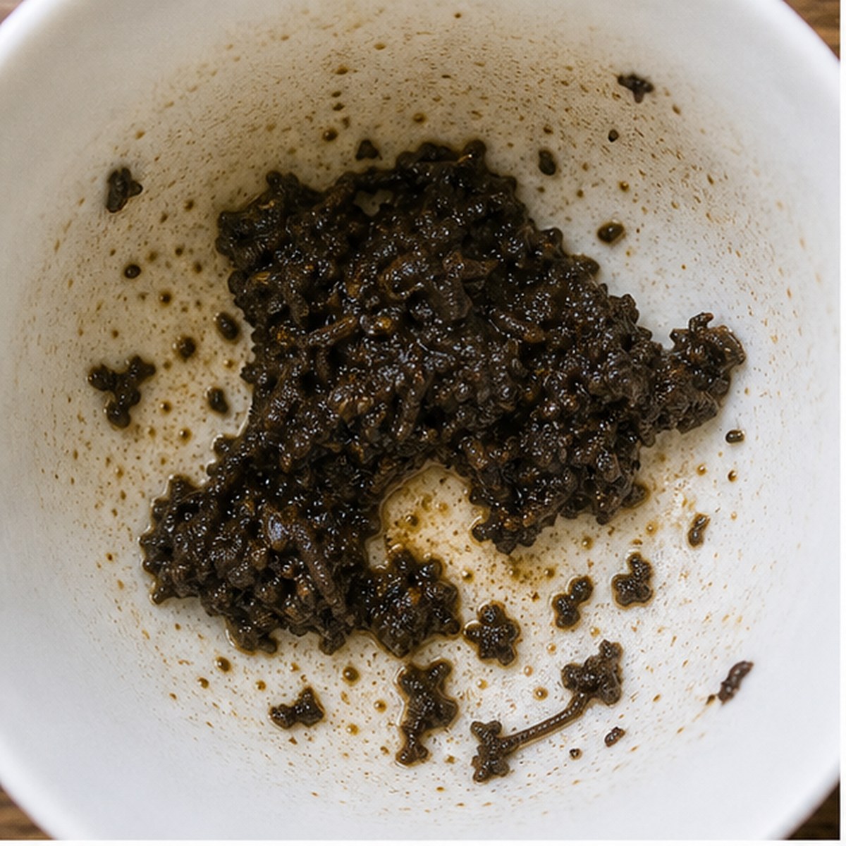 Meat tea leaf reading cup example