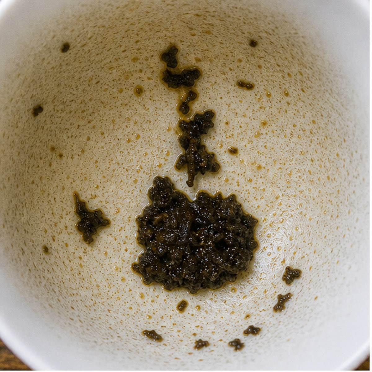 Medal tea leaf reading cup example