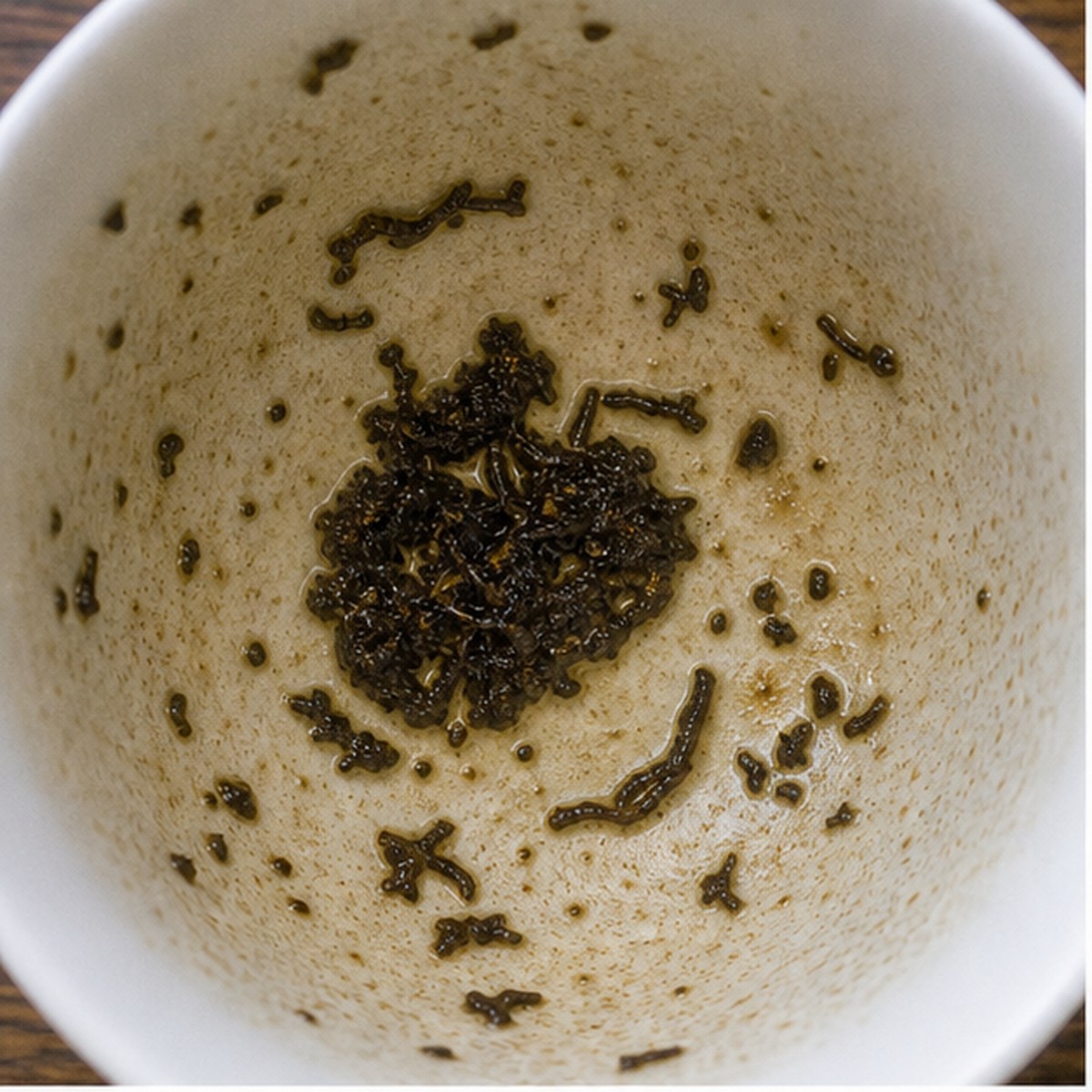 Melon tea leaf reading cup example