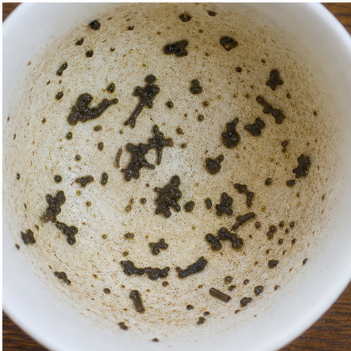 Milking-Stool tea leaves cup variation three