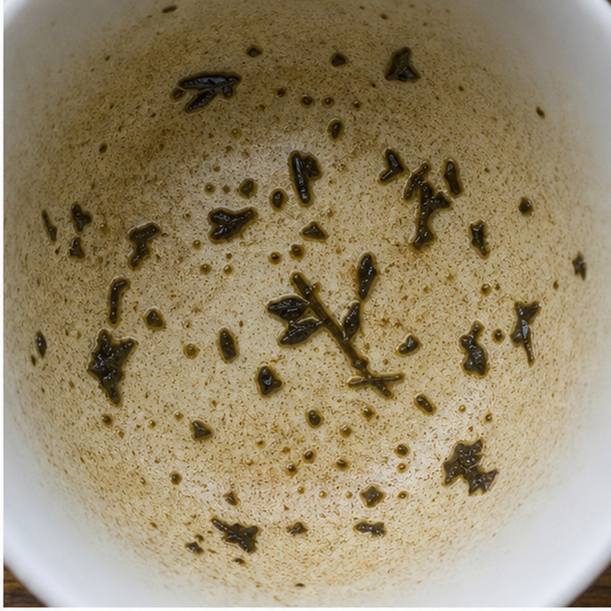 Mistletoe tea leaves cup variation one