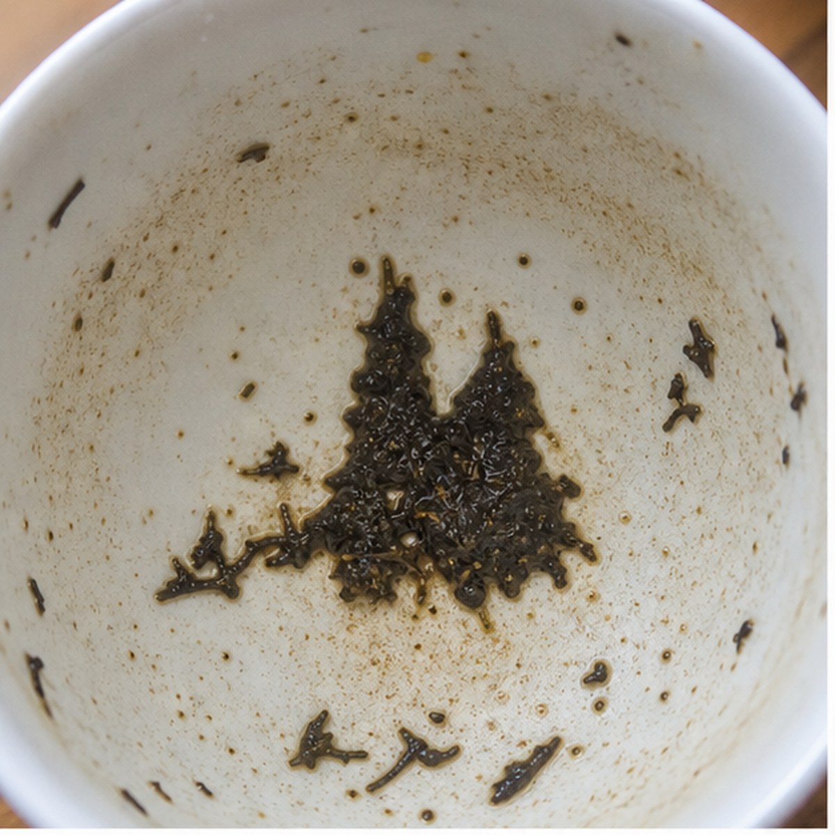 Mitre tea leaf reading cup example