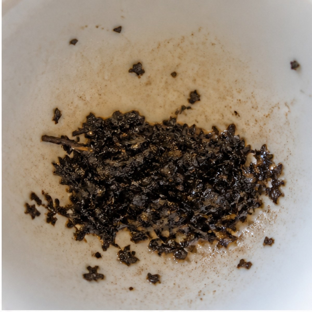 Muff tea leaves cup variation one