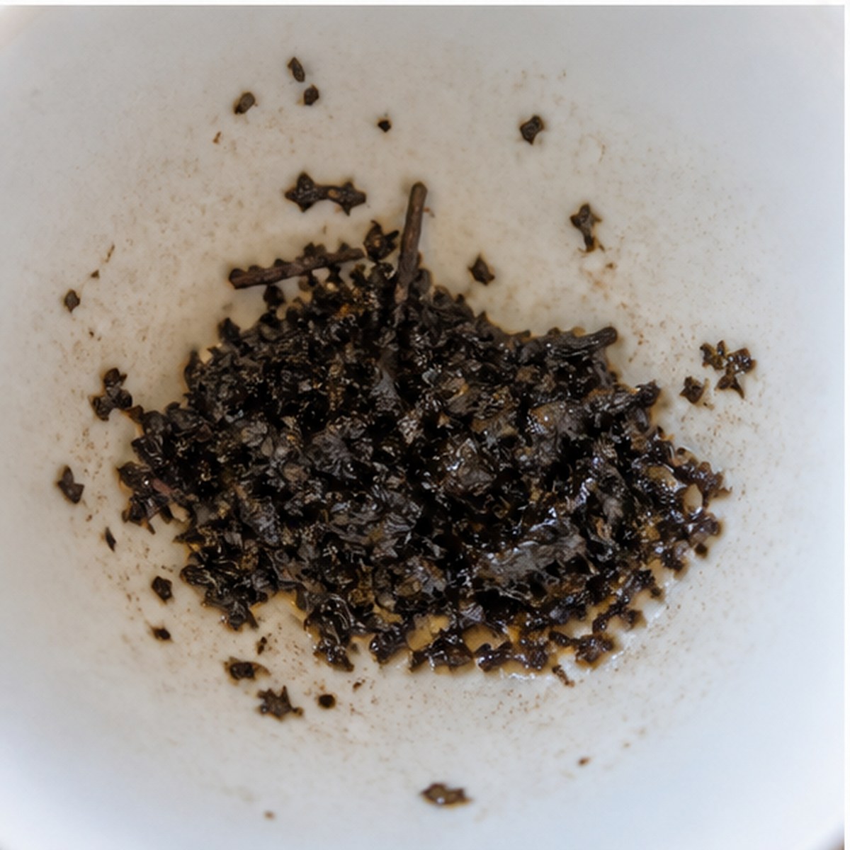 Muff tea leaves cup variation two