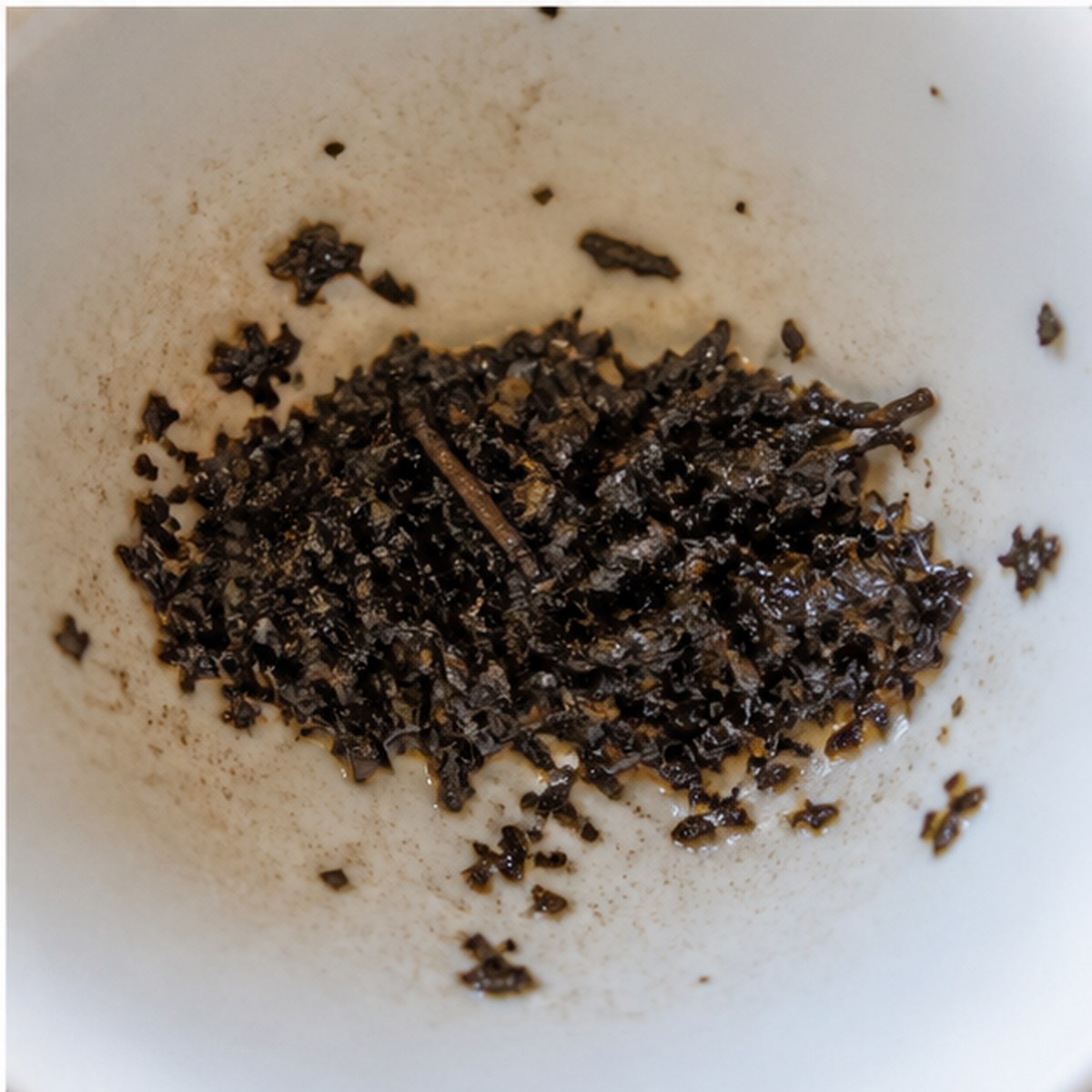 Muff tea leaves cup variation three