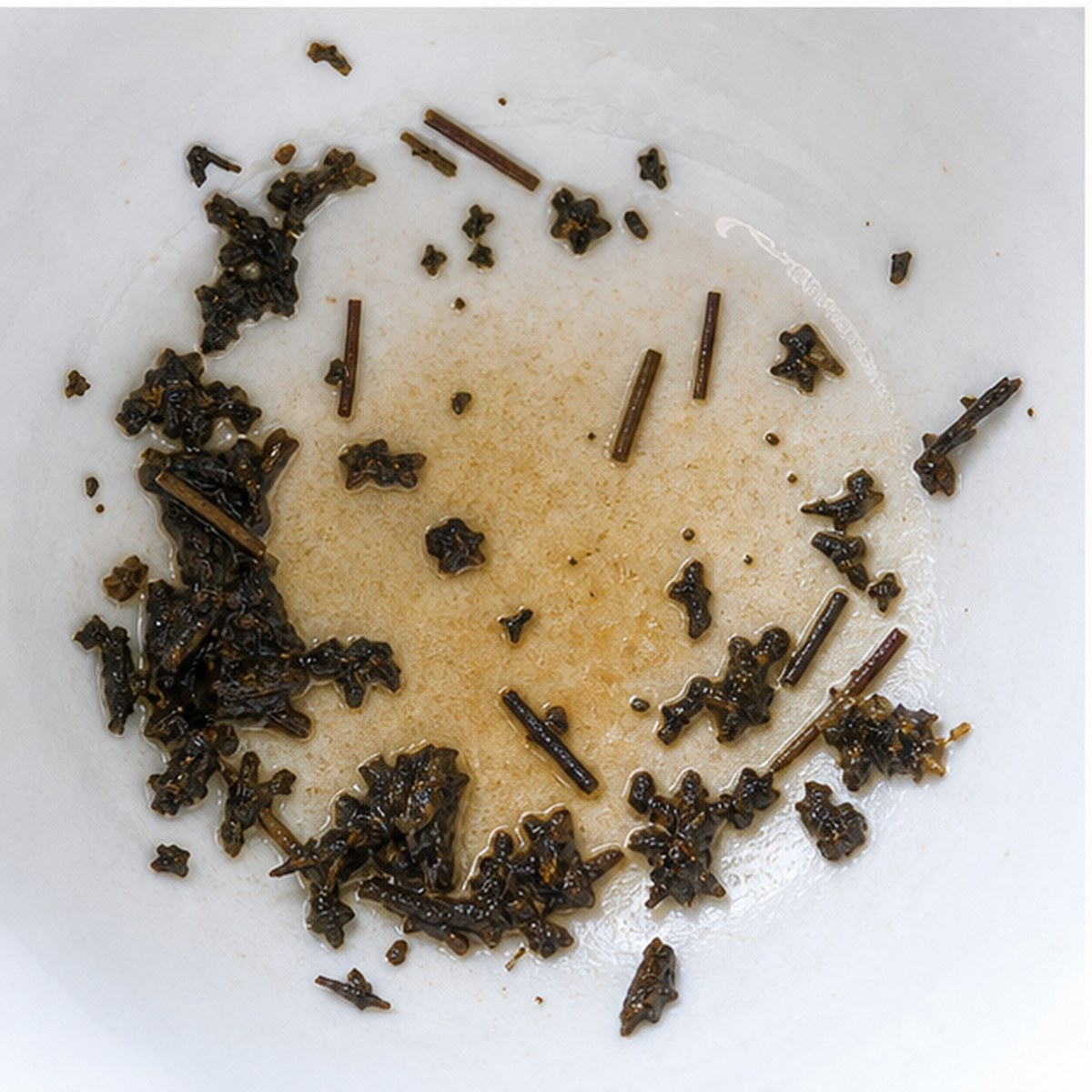 Needles tea leaves cup variation two