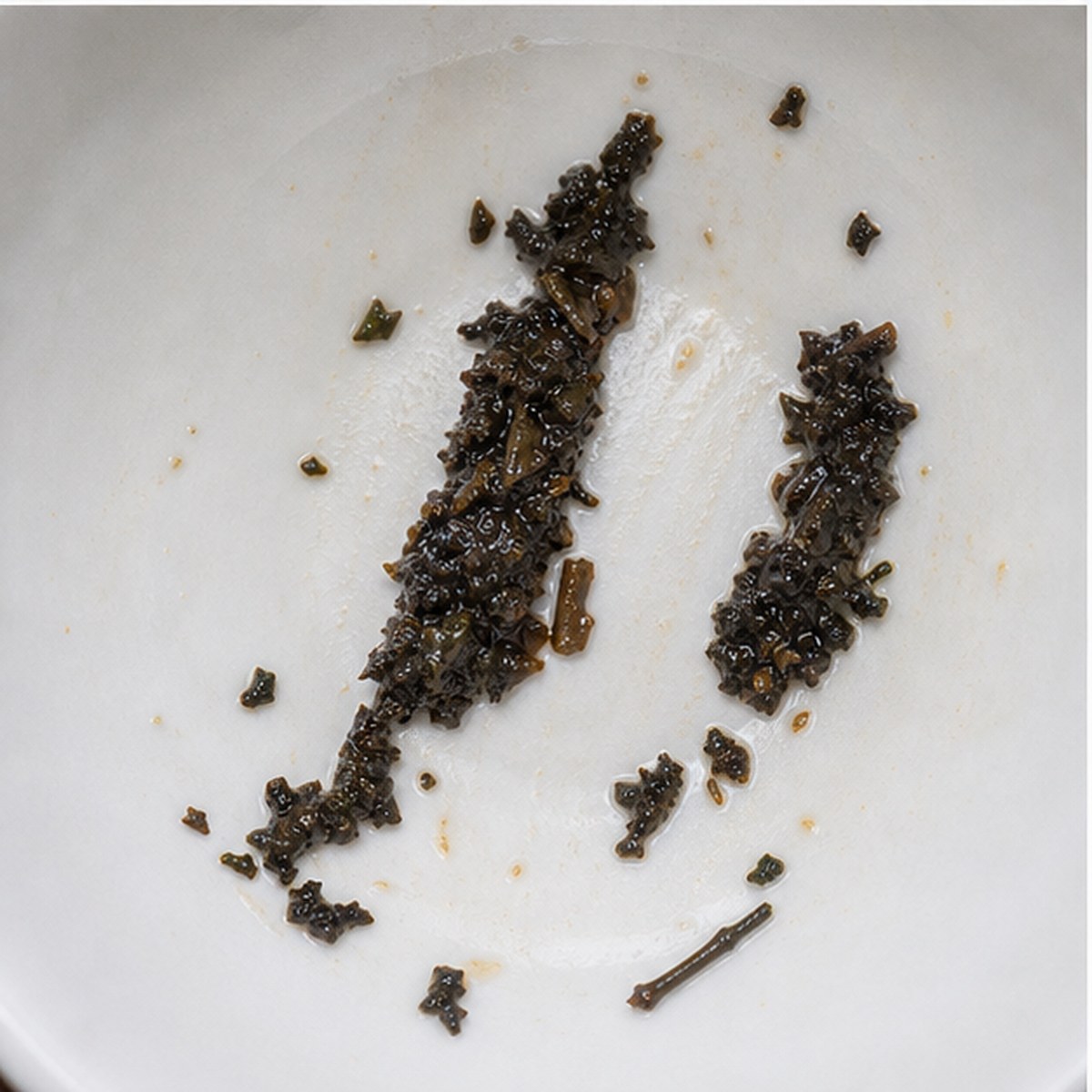 Oblong Figures tea leaves cup variation two