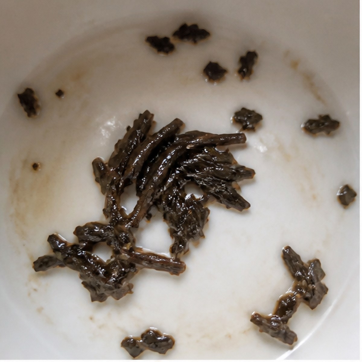 Onions tea leaf reading cup example
