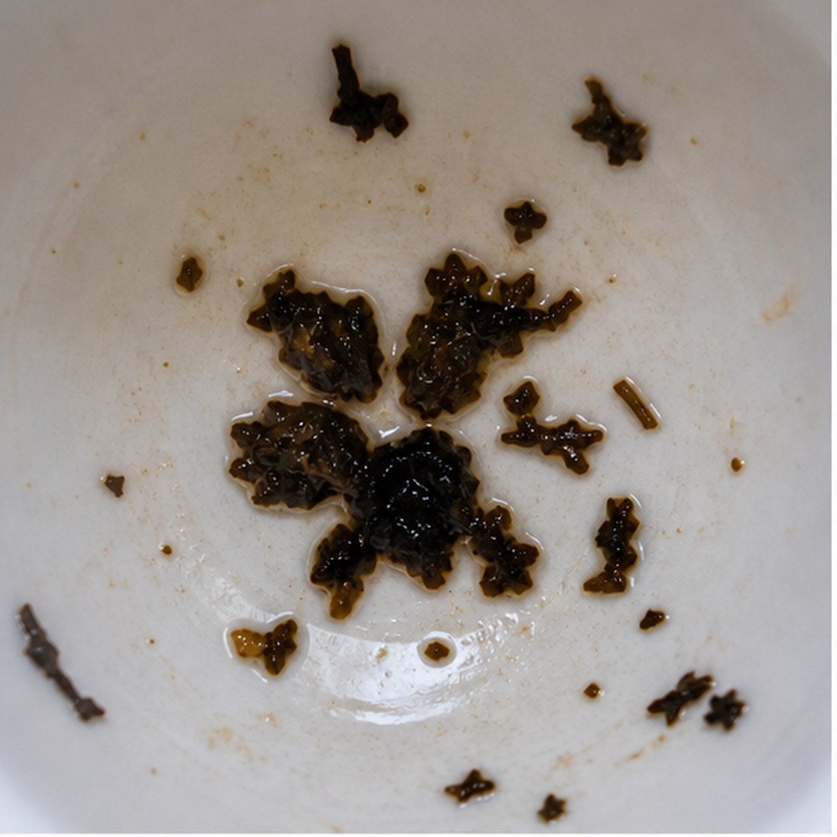 Pansy tea leaf reading cup example