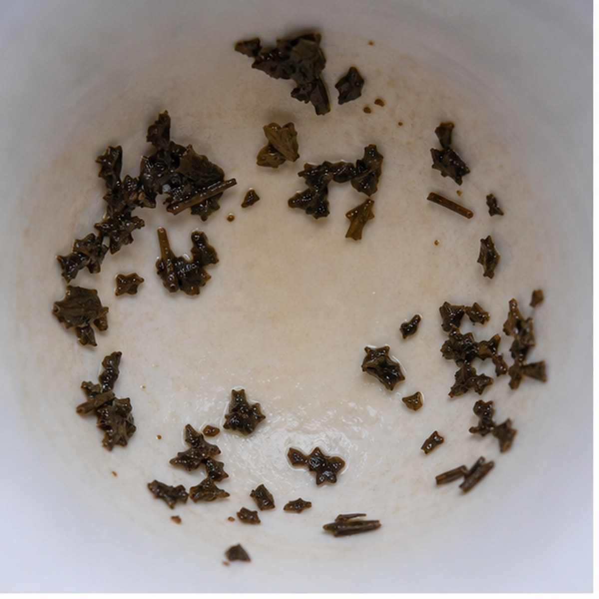 Paradise tea leaf reading cup example