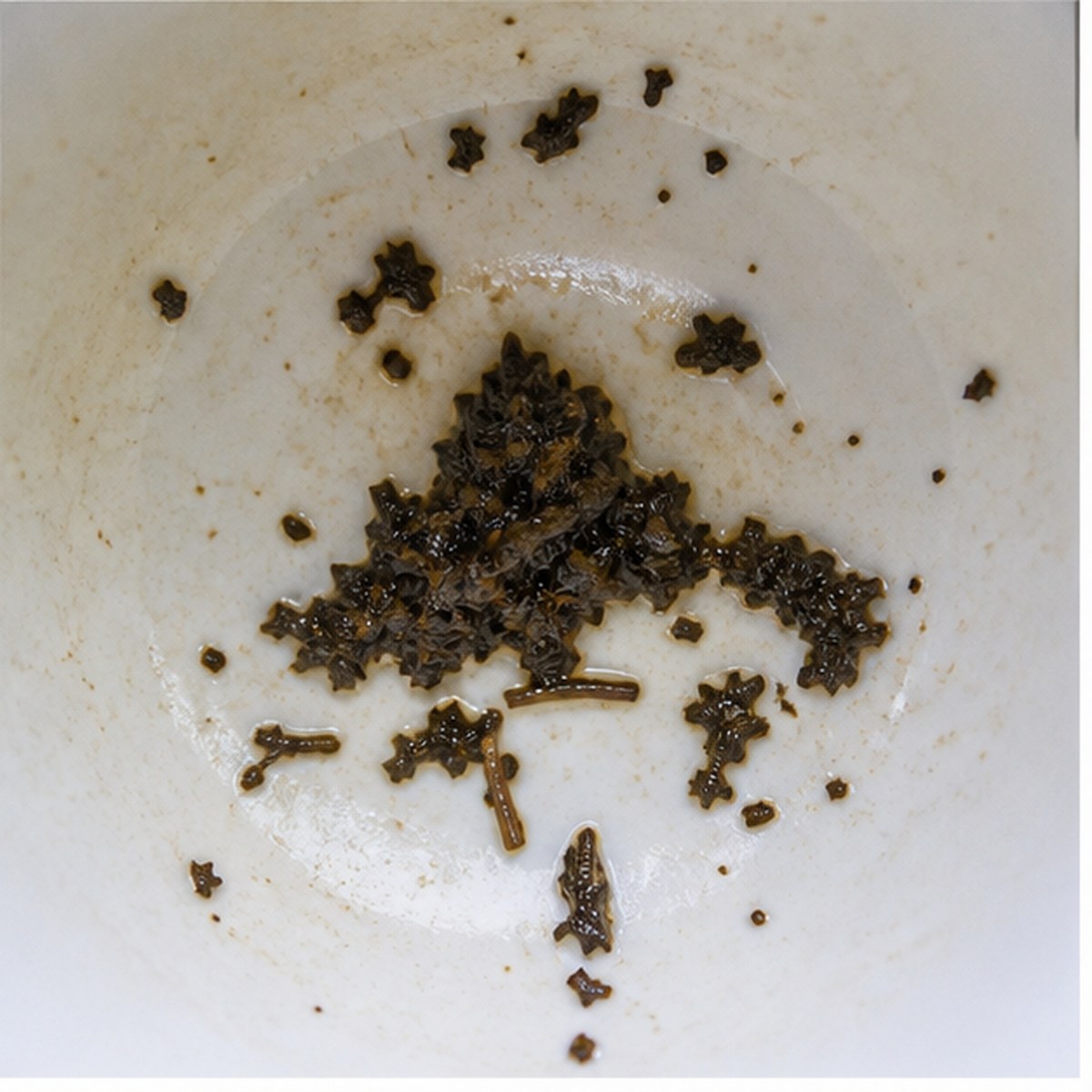 Peaked Cap tea leaf reading cup example