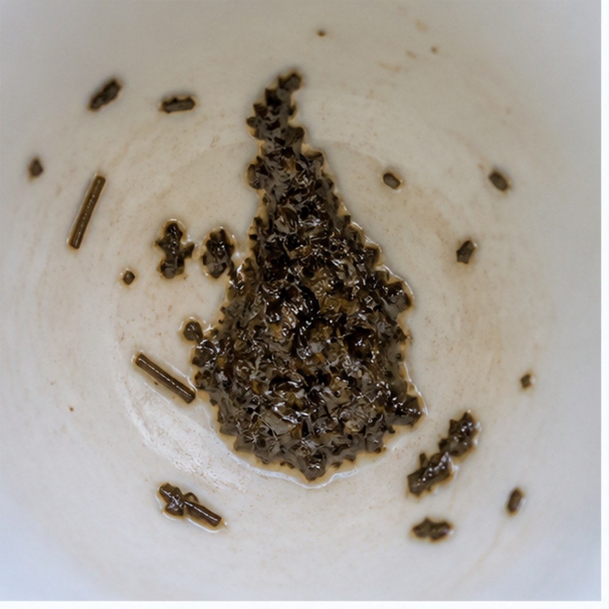 Pear tea leaf reading cup example