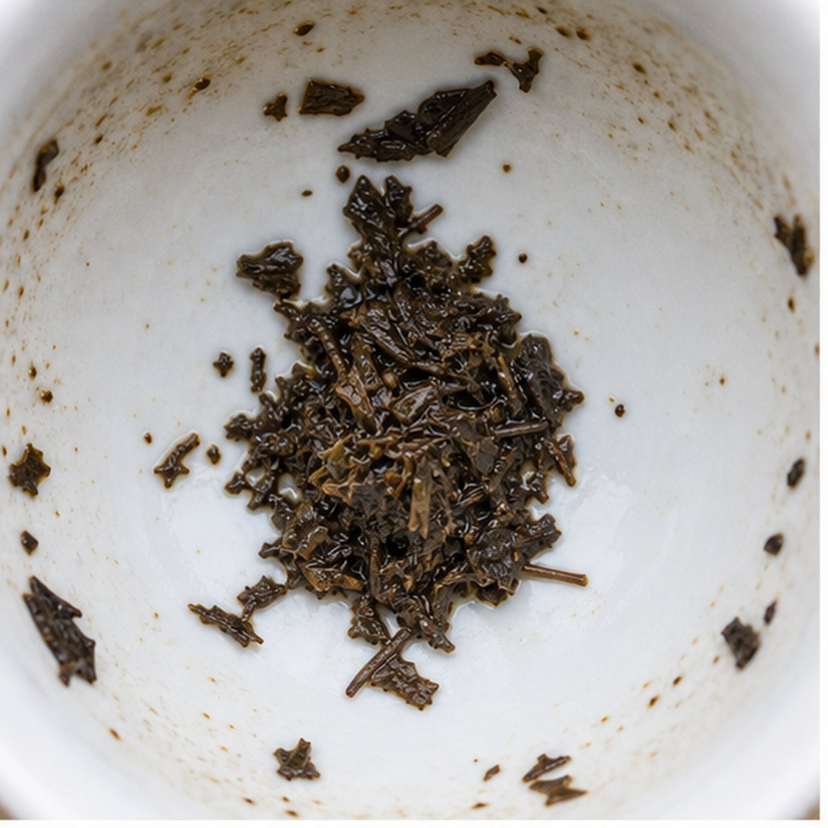 Pineapple tea leaf reading cup example