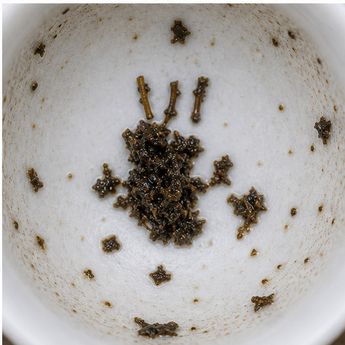 Pitchfork tea leaves cup variation three