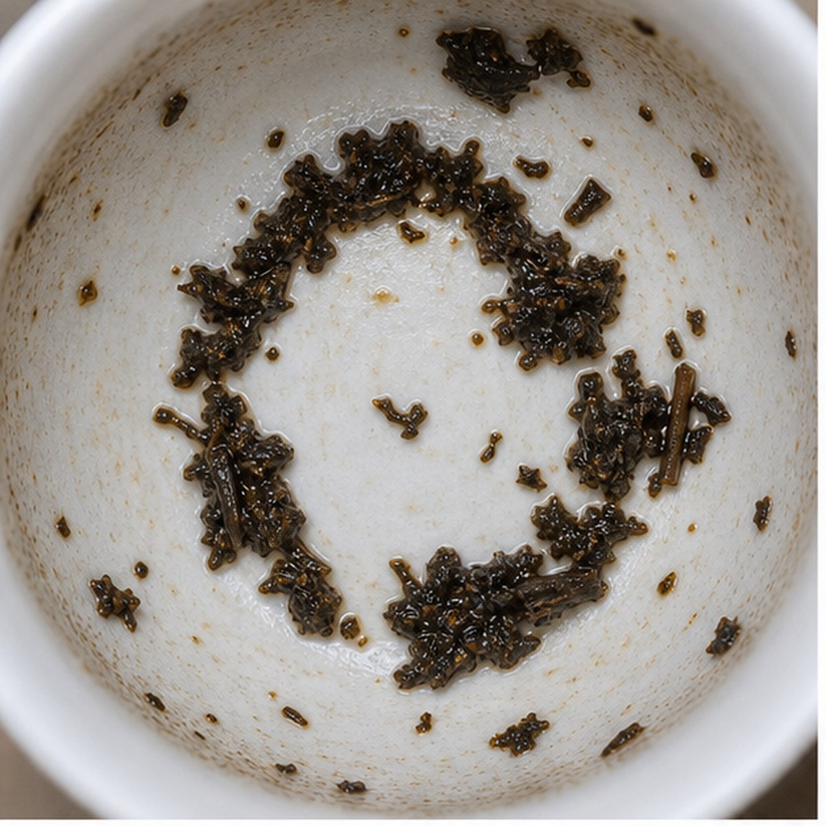 Plate tea leaf reading cup example