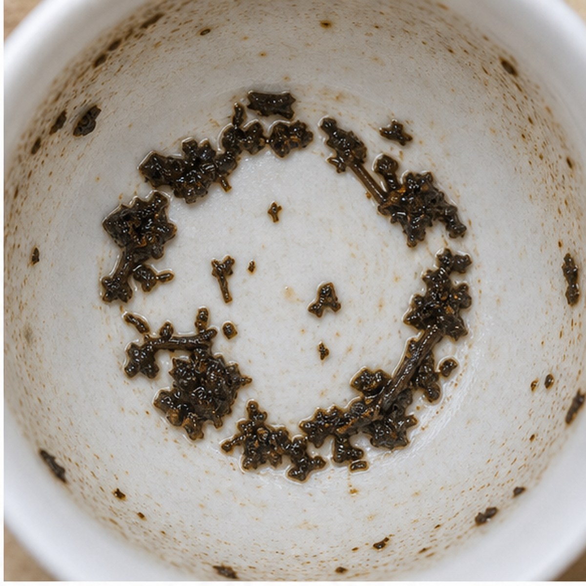 Plate tea leaves cup variation one