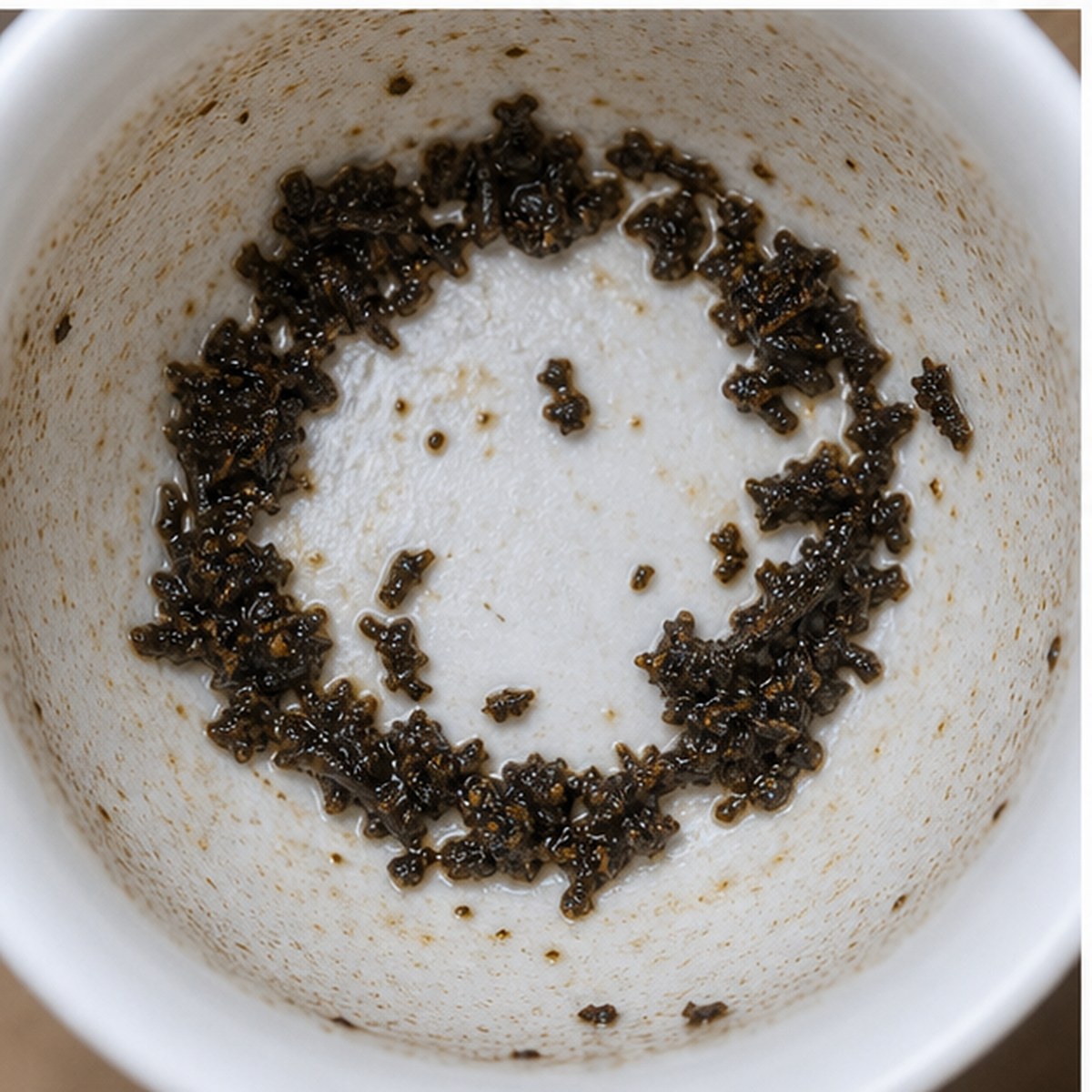 Plate tea leaves cup variation two