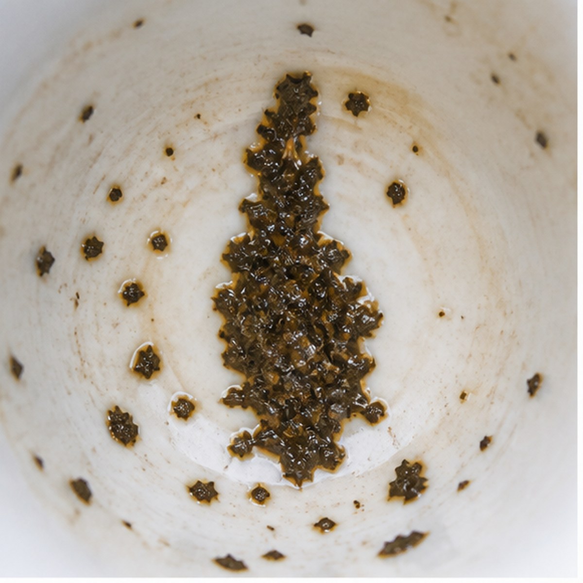 Pope tea leaf reading cup example