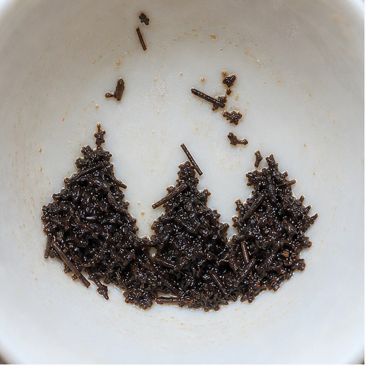 Pyramids tea leaf reading cup example