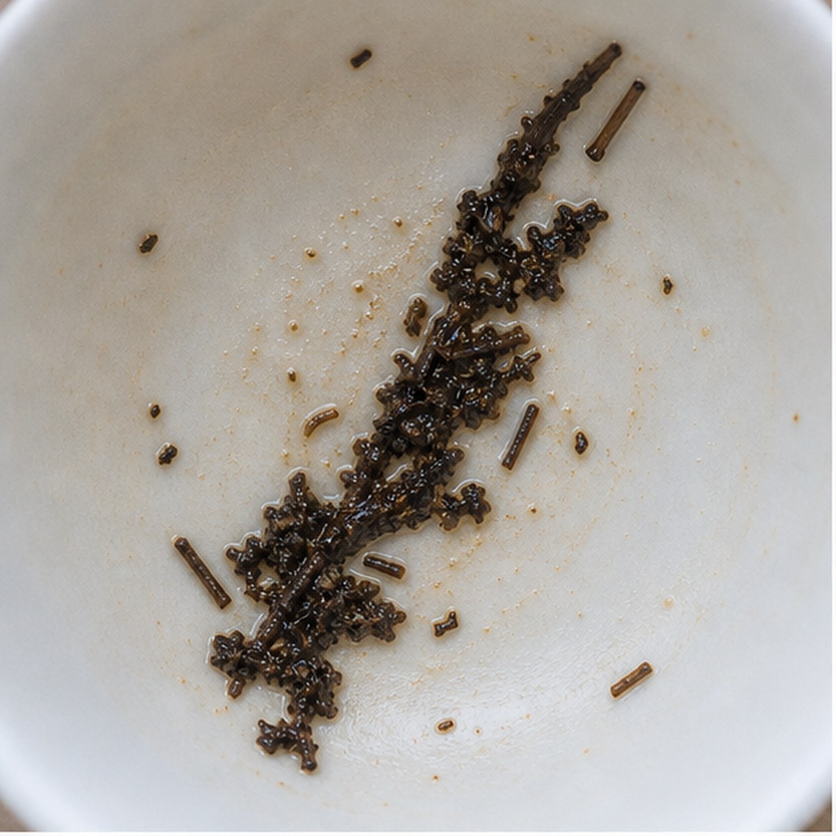 Quill Pen tea leaf reading cup example