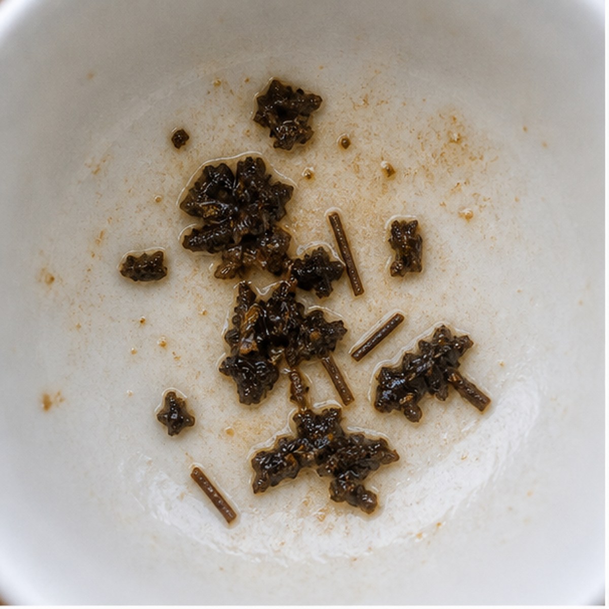 Rake tea leaf reading cup example