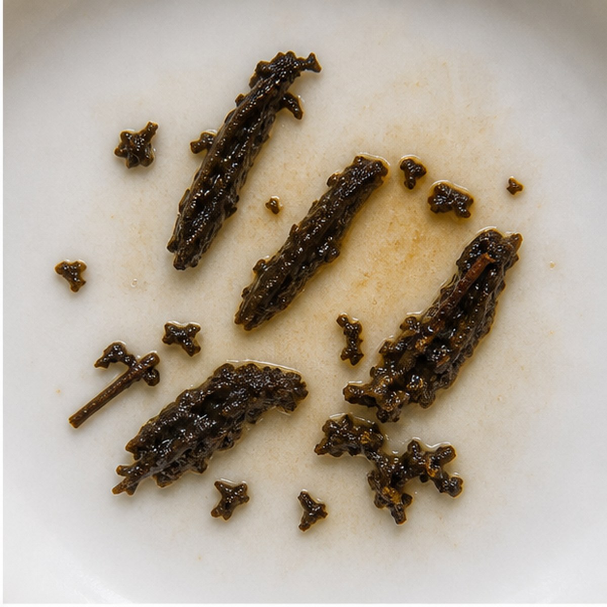 Sausages tea leaves cup variation one