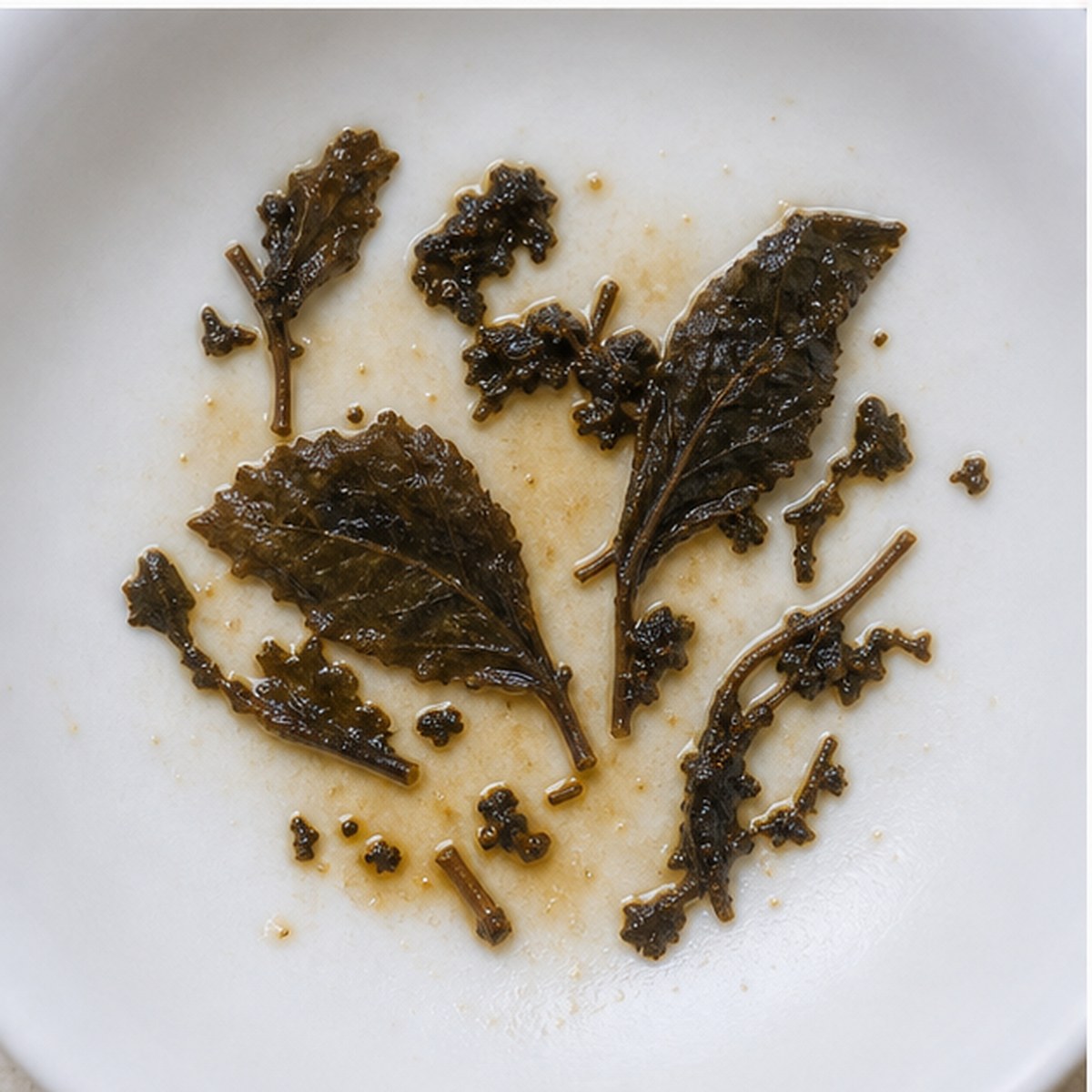 Seakale tea leaves cup variation two