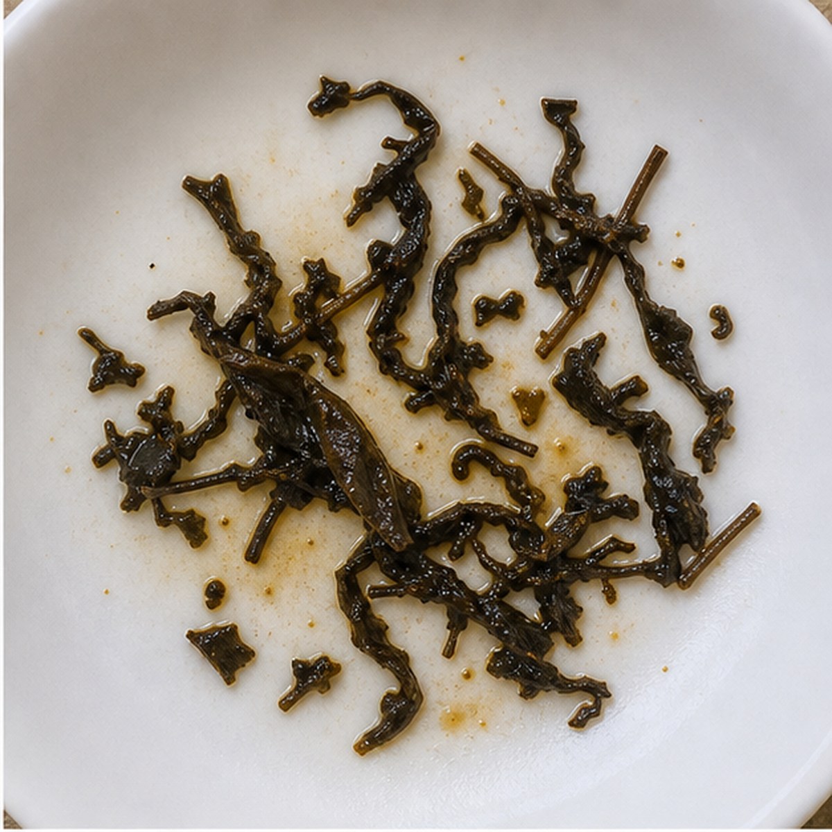 Seaweed tea leaves cup variation one