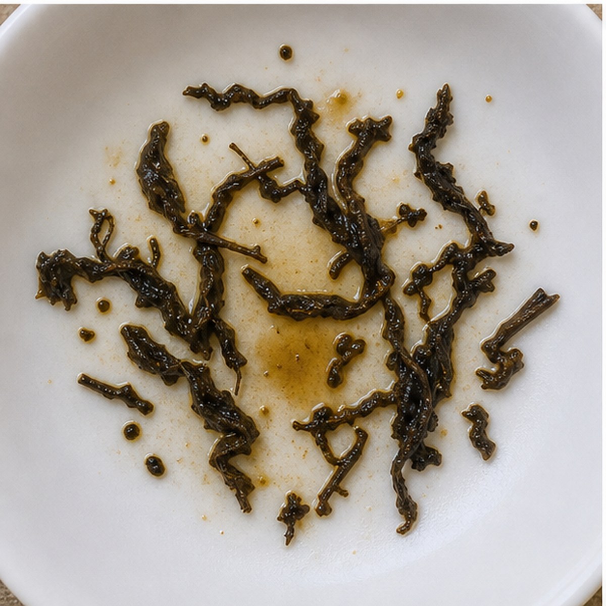Seaweed tea leaves cup variation two
