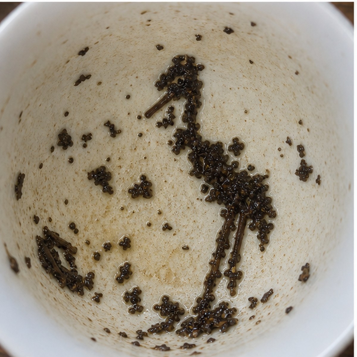 Stork tea leaves cup variation two