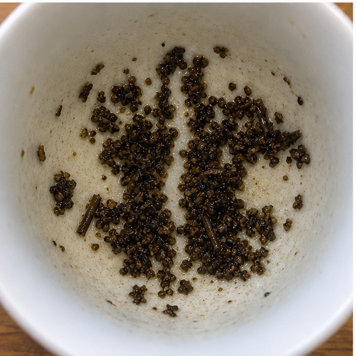 Straight Line tea leaves cup variation two