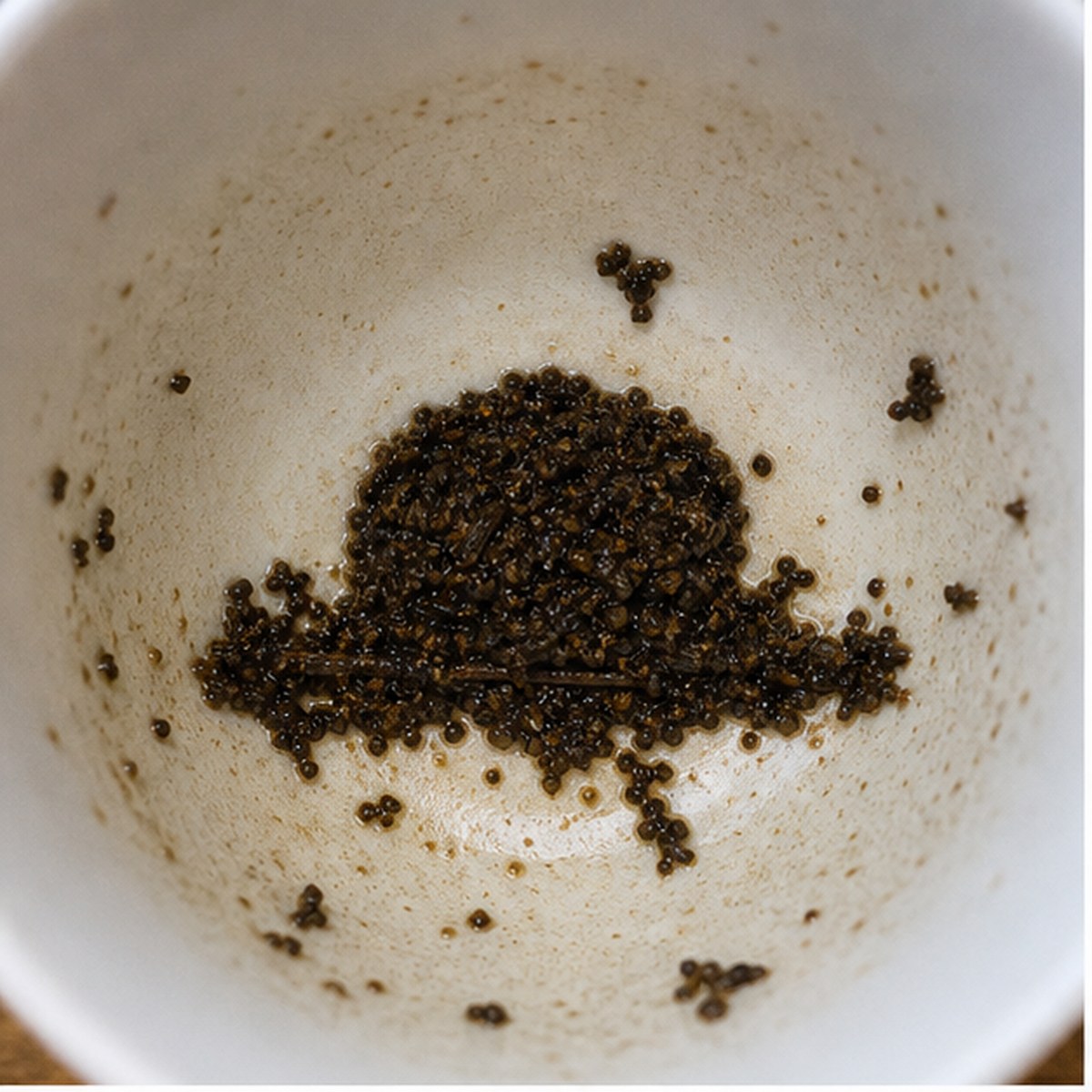 Straw Hat tea leaf reading cup example