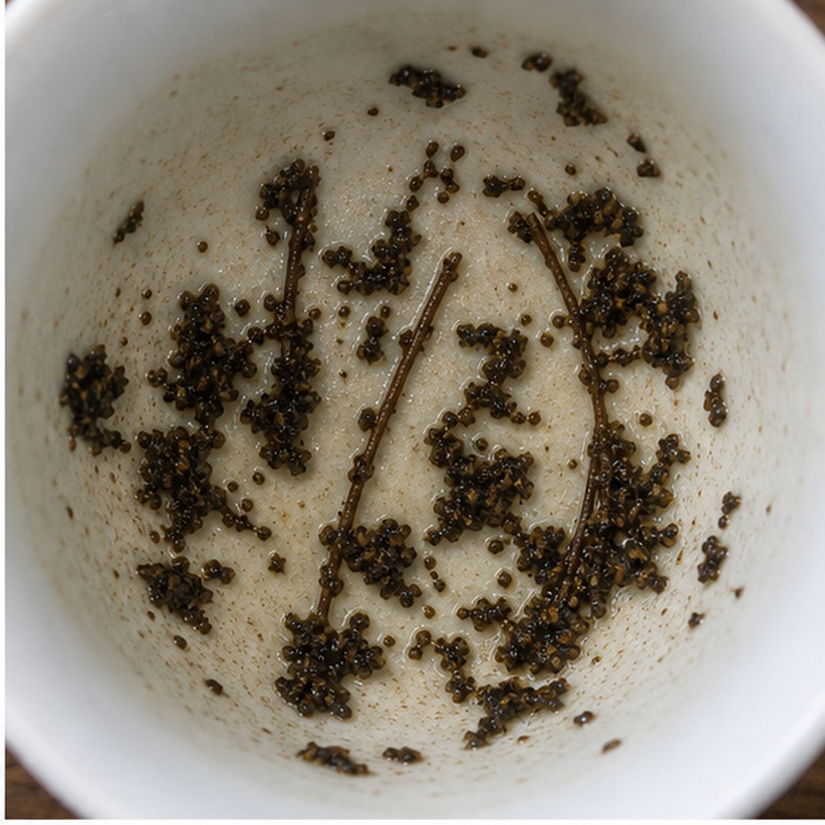 Straw tea leaves cup variation one