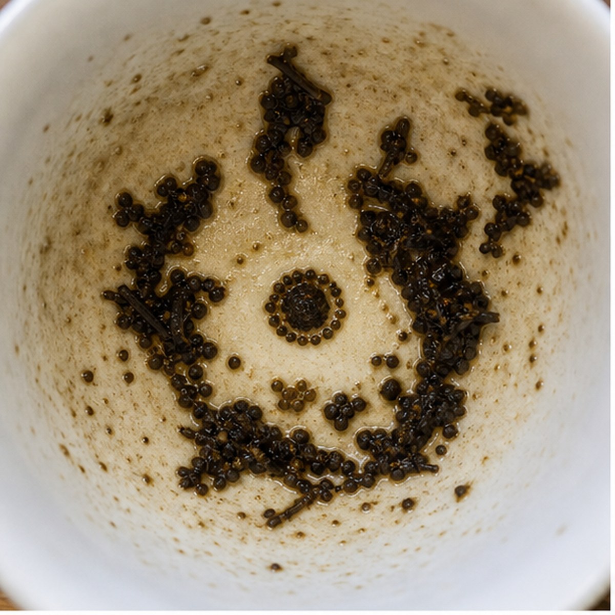 Stud tea leaf reading cup example