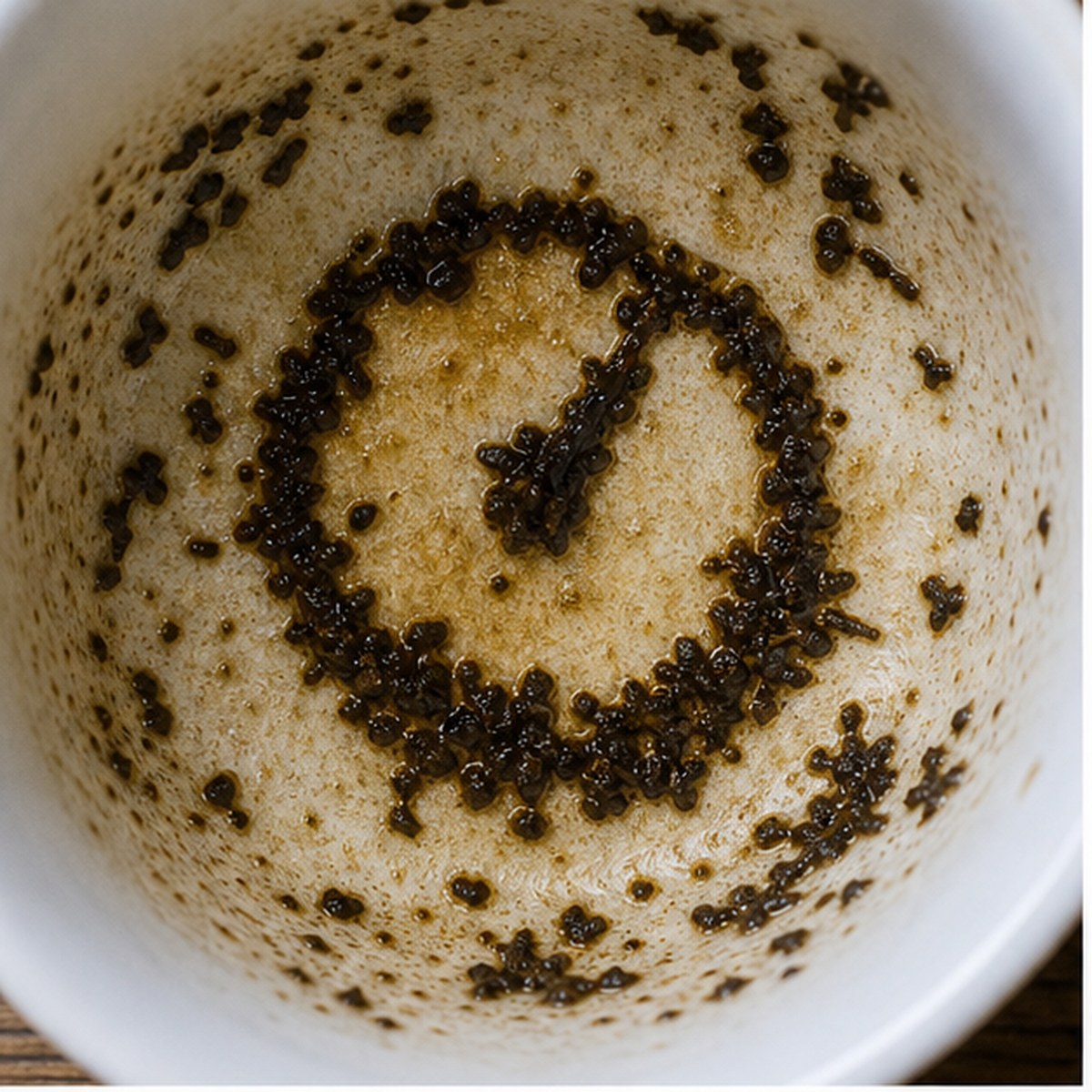 Sundial tea leaf reading cup example