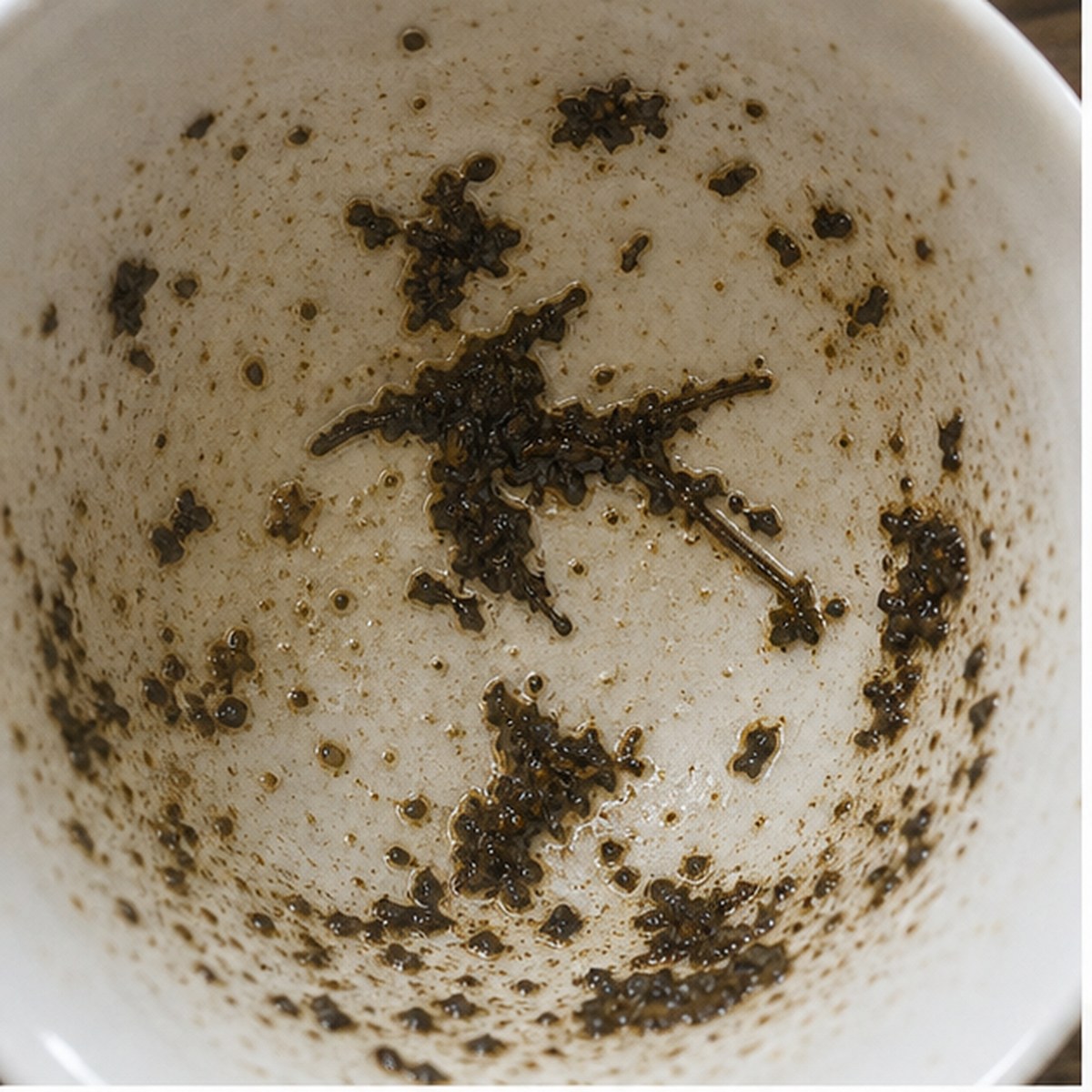 Swallow tea leaf reading cup example
