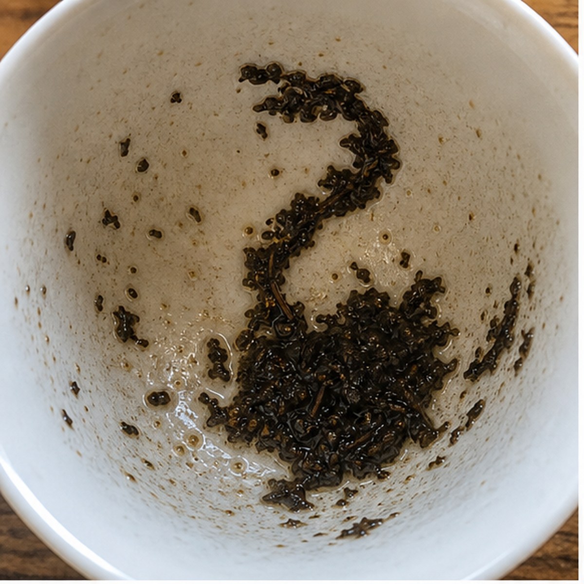 Swan tea leaf reading cup example