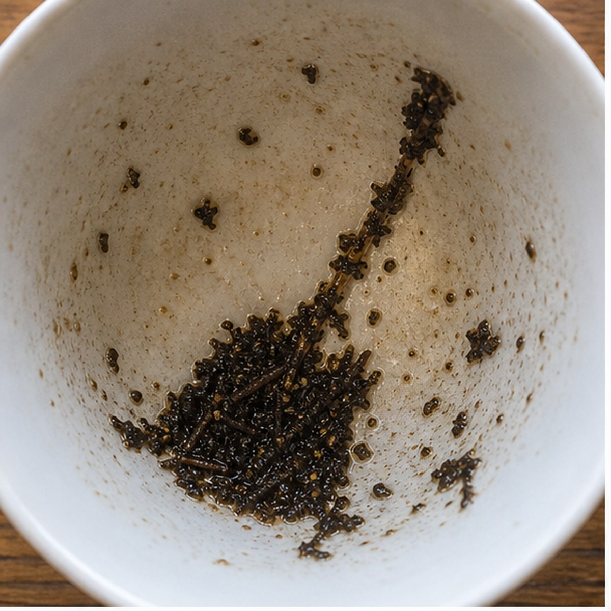 Sweep tea leaf reading cup example