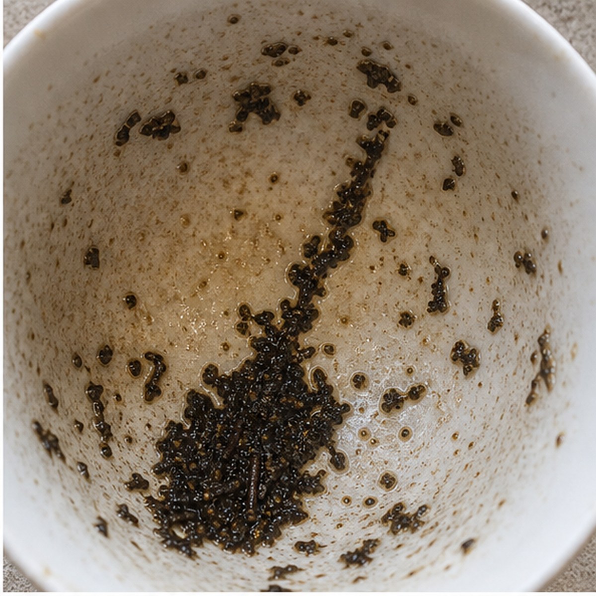 Sweep tea leaves cup variation one
