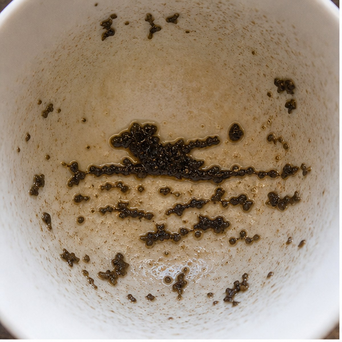 Swimming tea leaf reading cup example