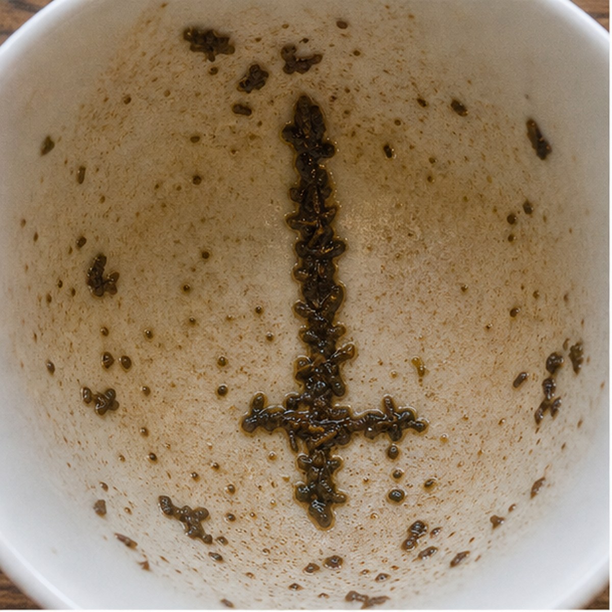 Sword tea leaf reading cup example