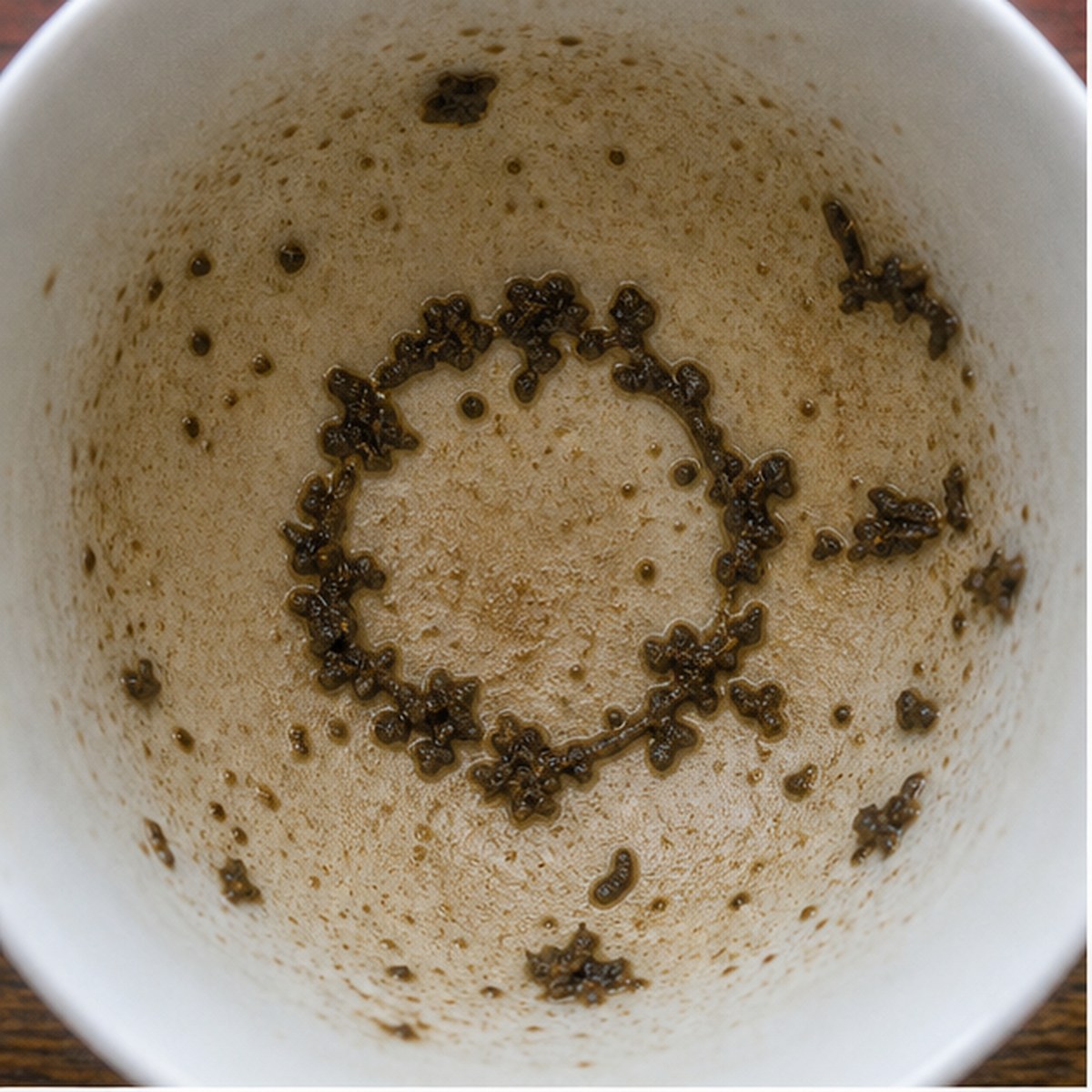 Tambourine tea leaf reading cup example