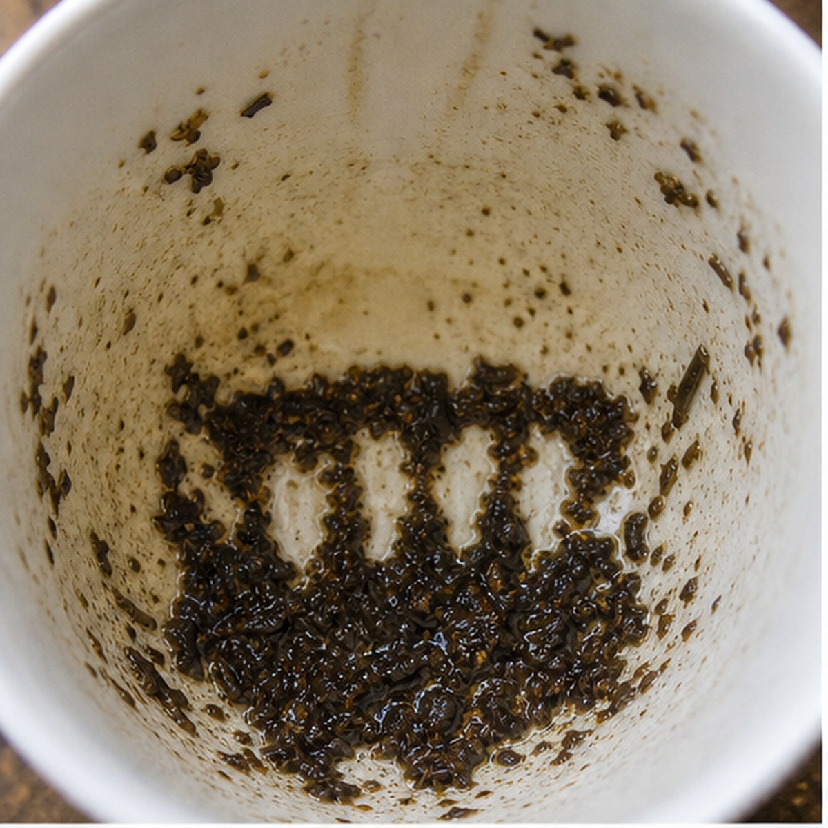 Teeth tea leaf reading cup example