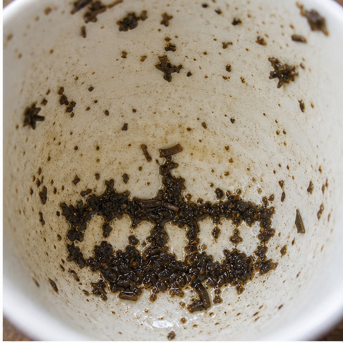 Teeth tea leaves cup variation one