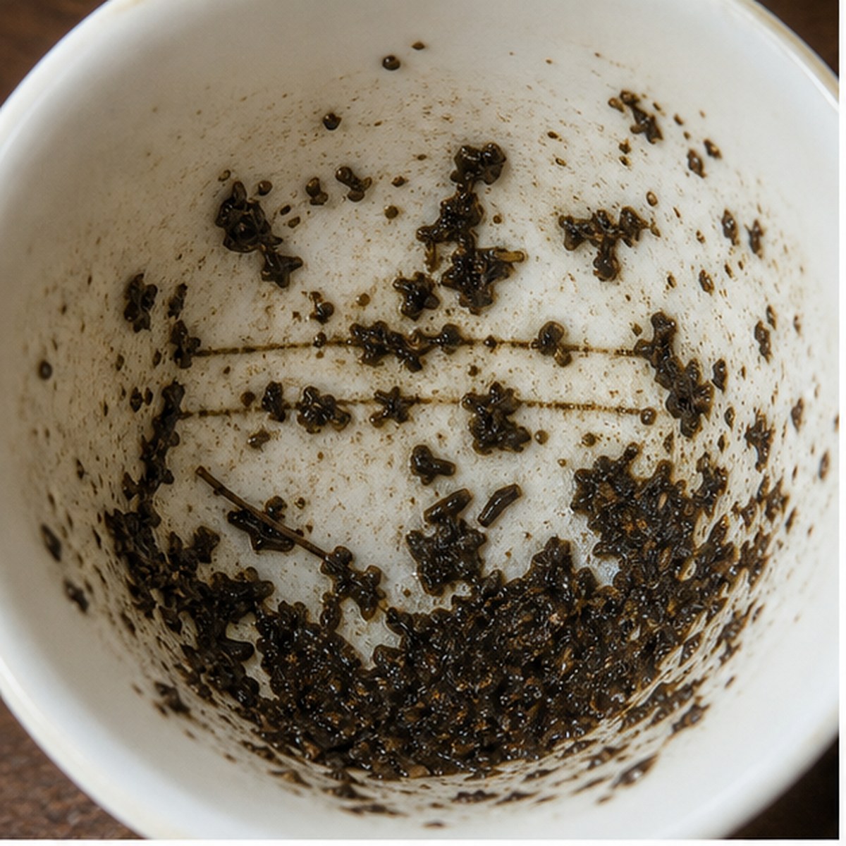 Telegraph Wires tea leaf reading cup example