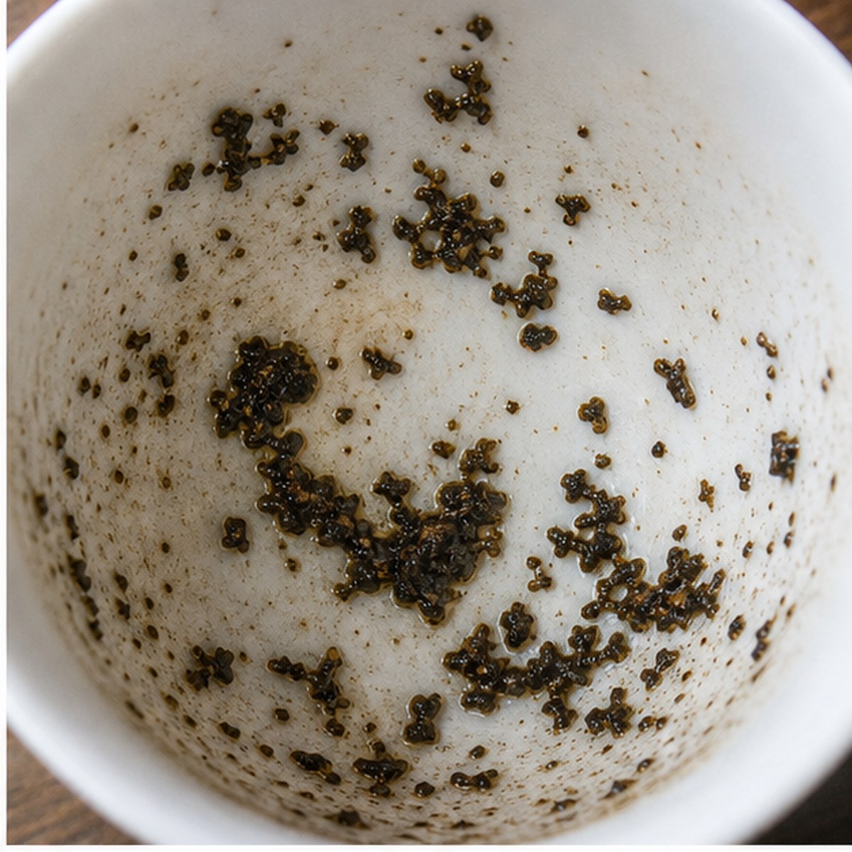 Telephone tea leaves cup variation one
